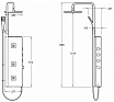 Душевая панель Jacob Delafon WaterTile E3872-185 термостат