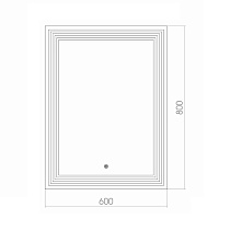 Зеркало Azario Спарта 60x80 см ФР-00001412 с подсветкой