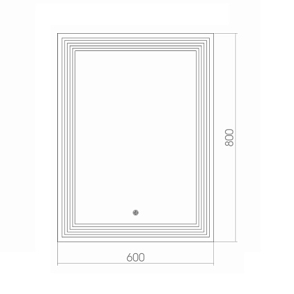 Зеркало Azario Спарта 60x80 см ФР-00001412 с подсветкой