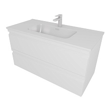 Тумба с раковиной Aquatek Вега 100 см AQ77100-MW белый матовый
