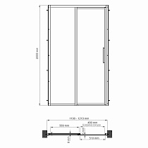 Душевая дверь WasserKRAFT Lopau 32S05L 120x200 левая, серебристый профиль