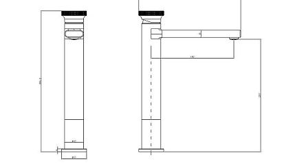 Смеситель для раковины Black&White Gravity GF-7307