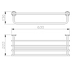 Полка для полотенец Wonzon&Woghand Simple WW-6581 хром