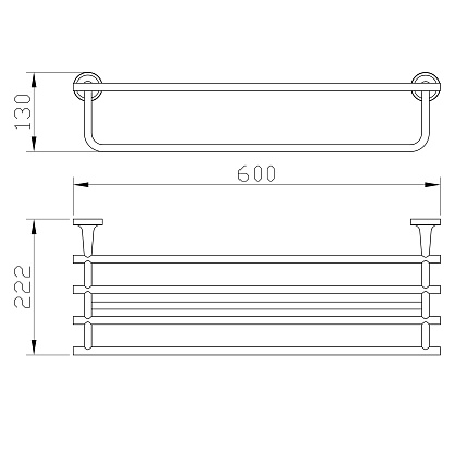 Полка для полотенец Wonzon&Woghand Simple WW-6581 хром
