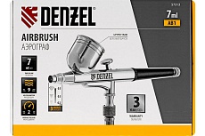 Аэрограф с верхним бачком Denzel ab1, 0.2/0.3/0.5 мм, 7 мл, 9 л/мин 57313