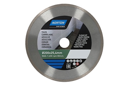Алмазный диск 200x25.4 мм для плиткорезов NORTON 70184602159