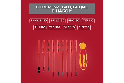 Набор отверток диэлектрических Rexant 123 предмета 12-4772-3
