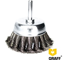 Щетка по металлу 75 мм, ц/х, чашечная жгутовая GRAFF 3017563