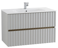 Мебель для ванной Art&Max Elegant 90 см, LED подсветка, светло-серый