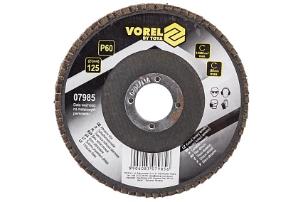 Диск лепестковый (125х22 мм; Р60) Vorel 7985