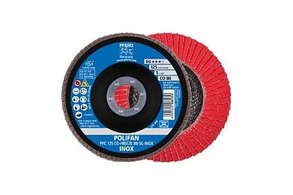 Круг шлифовальный лепестковый PFC 125 CO-FREEZE 80 SG INOX PFERD 67712580