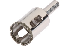 Сверло алмазное по стеклу и керамике, трехгранный хвостовик, 24x65 мм Тундра 1935838