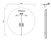 Зеркало Vincea VLM-3DE700 70x70 см, сенсорный выключатель и диммер