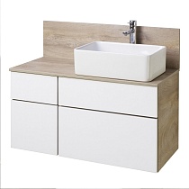 Мебель для ванной Акватон Мишель 100 см, ЛВДСП, раковина Mila, дуб эндгрейн, белый