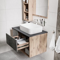 Мебель для ванной Grossman Бруно 80 см веллингтон/бетон