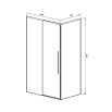 Душевой уголок Vincea Слим-Н (Slim-N) VSR-4SN8010CLG 100x80 брашированное золото, стекло прозрачное