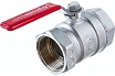 Шаровой кран Giacomini R250D 1 1/4", внутренняя/внутренняя, ручка-рычаг красный, хромированный R250X006