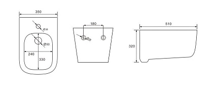 Подвесное биде Aquatek Дива AQ1012-00 белый Подвесное биде Aquatek Дива AQ1012-00 белый