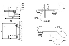 Смеситель для ванны Bravat Opal F6125183CP-01-RUS