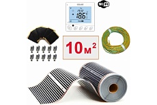 Плёночный электрический тёплый пол ТеплоСофт 10м.кв. с wi-fi терморегулятором плёнка 10м.кв./wi-fi