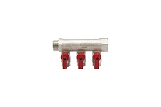 Коллектор VRT 3/4&quot;x1/2&quot;, с отсечными кранами, 3 выхода 531862