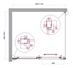 Душевой уголок BelBagno LUCE-AH-1-110/100-C-Cr 110x100 прозрачный, хром