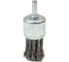 Щетка для дрели концевая 30 мм, со шпилькой, крученая проволока BARTEX 265906
