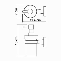 Дозатор жидкого мыла WasserKRAFT Lippe K-6599