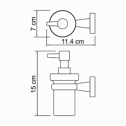 Дозатор жидкого мыла WasserKRAFT Lippe K-6599