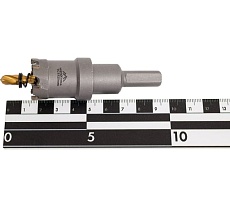 Коронка по металлу твердосплавная с центрирующим сверлом 25 мм Vertextools 1819-25