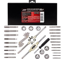 Набор метчиков и плашек JBC 32 предмета (М3x0.5,М4x0.7,М5x0.8,М6x1,М8x1.25,М10x1.5,М12x1.75) -M032-1(64892) JBC-M032-1(64892)