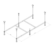 Каркас Am.Pm Func W84A-150-070W-R 150x70 см