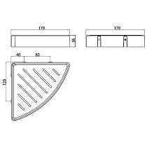 Полка Emco Loft 0545 133 03, 18 см черный