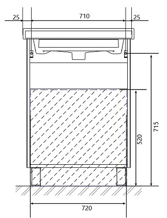 Тумба с раковиной 1MarKa Gaula 80 см