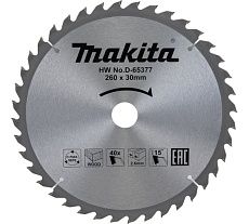 Диск пильный для дерева (260x30x1.8 мм; 40T) Makita D-65377