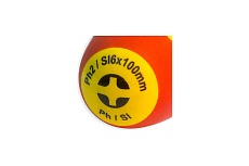 Диэлектрическая отвертка (комбинированное жало Ph2/Sl6.0x100 мм) SHTOK 09324