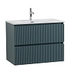 Тумба с раковиной BelBagno Uno 80 см Голубой матовый