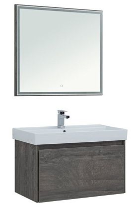 Тумба с раковиной Aquanet Nova Lite 90 см, 1 ящик