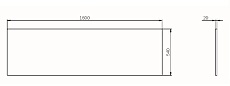 Фронтальная панель Am.Pm Func W84A-180-080W-P 180 см