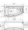 Акриловая ванна Ваннеса Мэри 140x80 см левая