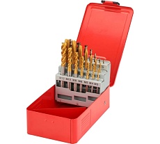 Набор машинных метчиков H-Tools M3-M12 HSSE-TiN DIN371/376 + сверла 21пр 245054THT