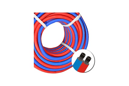Рукав газовый сдвоенный синий+красный (6.3 мм; III кл.; бухта 40 м) HYRUBBERS СВ000007563