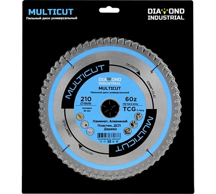 Диск пильный по мультиматериалам Multicut 210x30 мм, Z=60 TCG Diamond Industrial DIDM210Z60