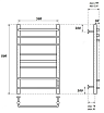 Полотенцесушитель электрический Point Сатурн PN90858W П8 50x80 диммер справа, белый