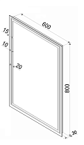 Зеркало Art&Max Monza 60x80 с подсветкой