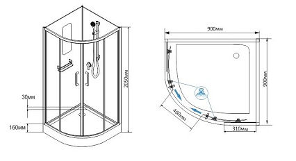 Душевая кабина RGW AN-052 90x90 белый