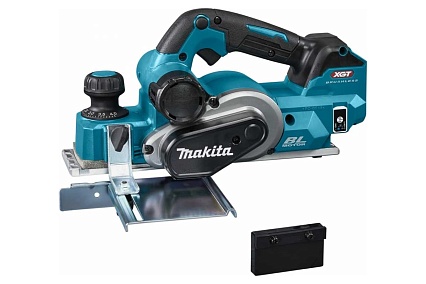 Аккумуляторный рубанок Makita б\щет, 40 В, XGT, 15000 об\м, ширина-82 мм, глуб-4 мм, 3.7 кг, XPT, AWS, б\ак., з\у KP001GZ