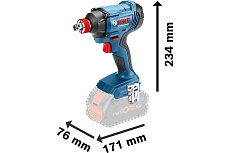 Аккумуляторный гайковерт Bosch GDX 180-LI, cоло, картон 06019G5226