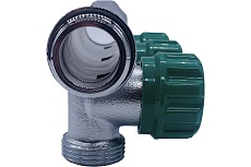 Коллектор Tiemme 3 отвода, регулируемый 3/4&quot;х3/4(18) евроконус Maxima Corner (никель) 1850008 / 1871K