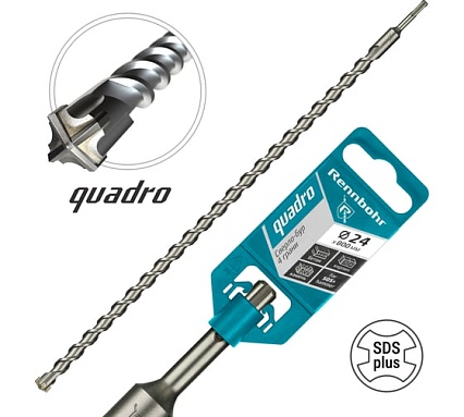 Бур Quadro (24x800 мм; SDS-plus) RENNBOHR 512480